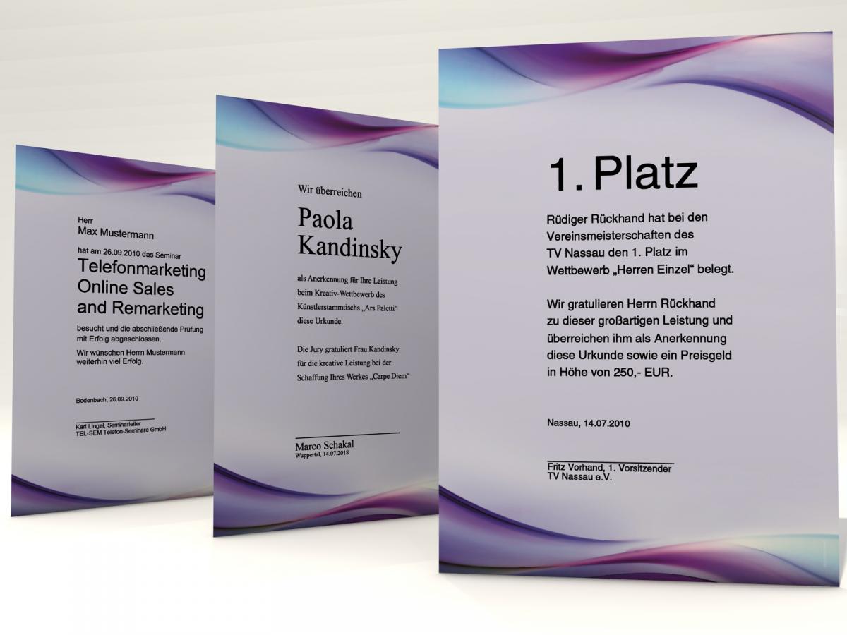 Certificate Paper  Aqua